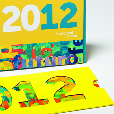 Calendário de mesa e convite de confraternização